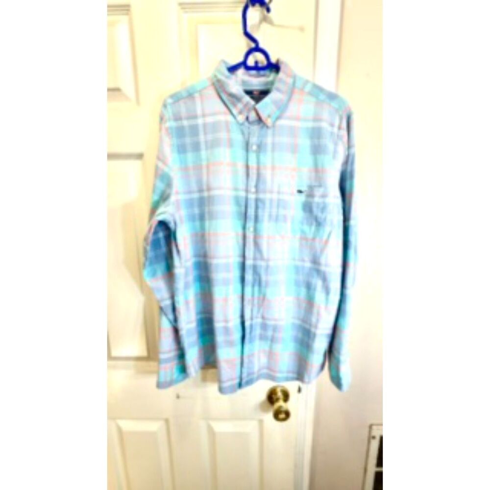 Vineyard Vines Tucker Button Down Plaid Shirt Size Lg